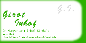 girot inhof business card